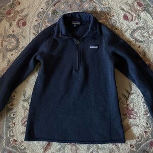 Navy blue Patagonia fleece pullover size S